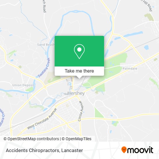 Accidents Chiropractors map