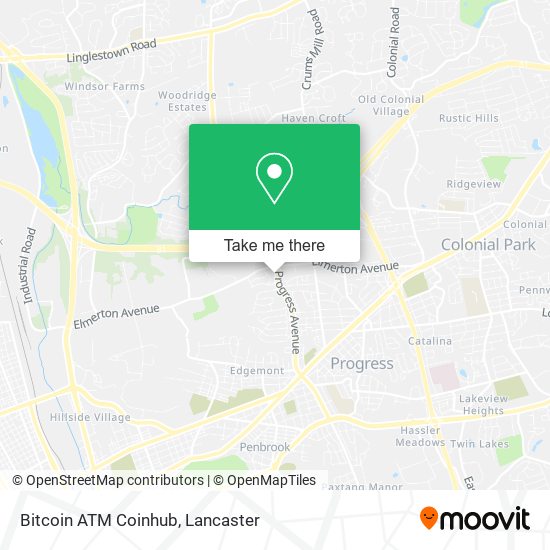 Bitcoin ATM Coinhub map