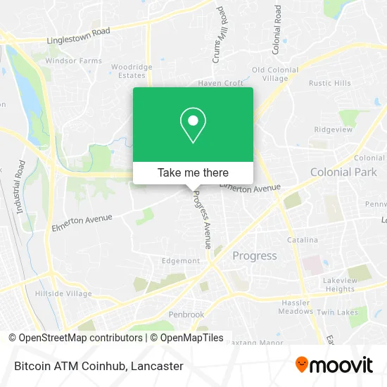 Bitcoin ATM Coinhub map