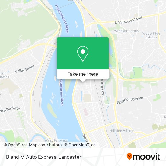 B and M Auto Express map