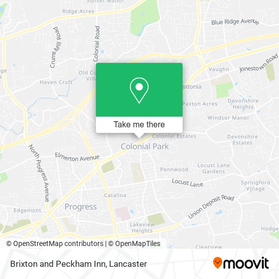 Brixton and Peckham Inn map