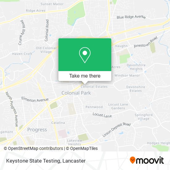 Keystone State Testing map