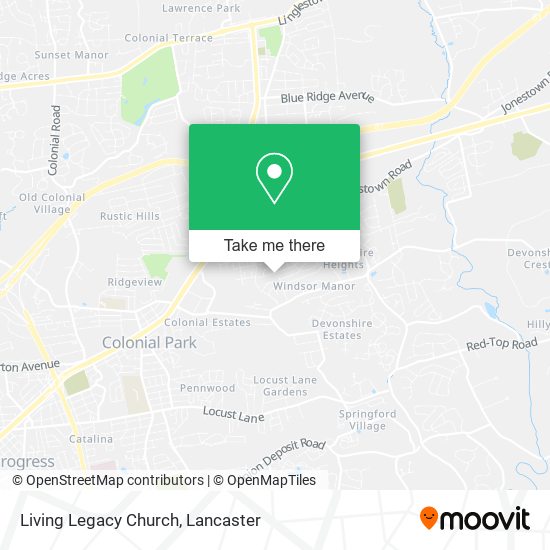 Living Legacy Church map
