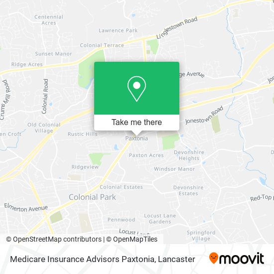 Mapa de Medicare Insurance Advisors Paxtonia