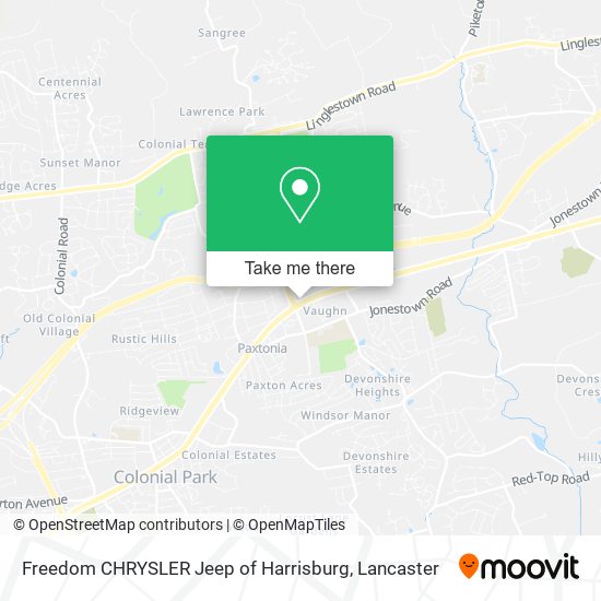 Freedom CHRYSLER Jeep of Harrisburg map