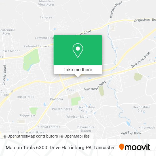 Mapa de Map on Tools 6300. Drive Harrisburg PA