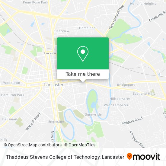 Thaddeus Stevens College of Technology map