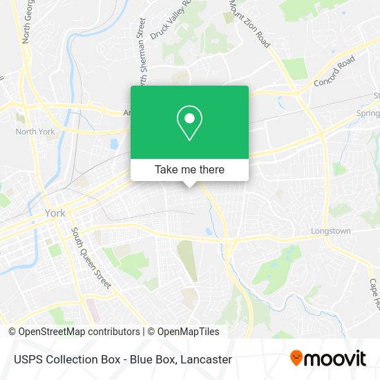 USPS Collection Box - Blue Box map