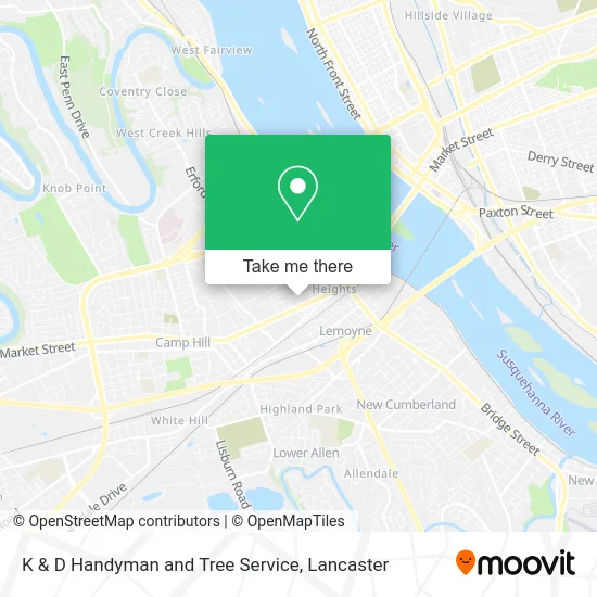 Mapa de K & D Handyman and Tree Service
