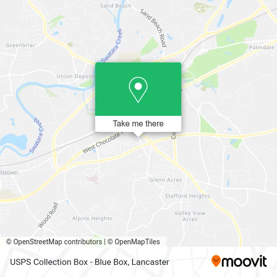 USPS Collection Box - Blue Box map