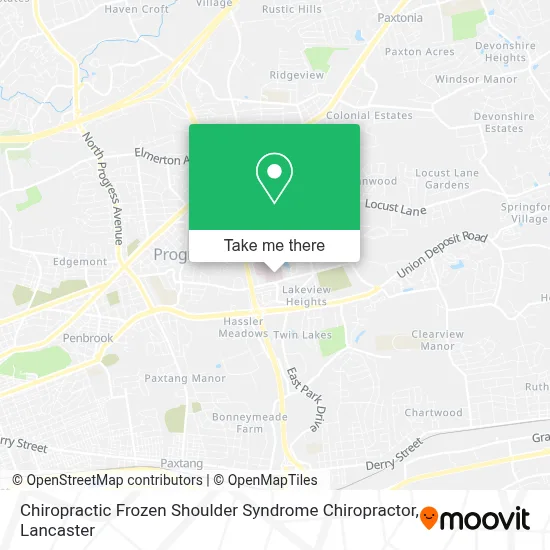 Chiropractic Frozen Shoulder Syndrome Chiropractor map