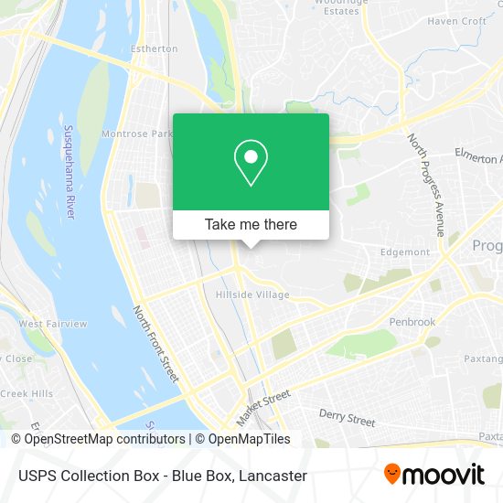 USPS Collection Box - Blue Box map