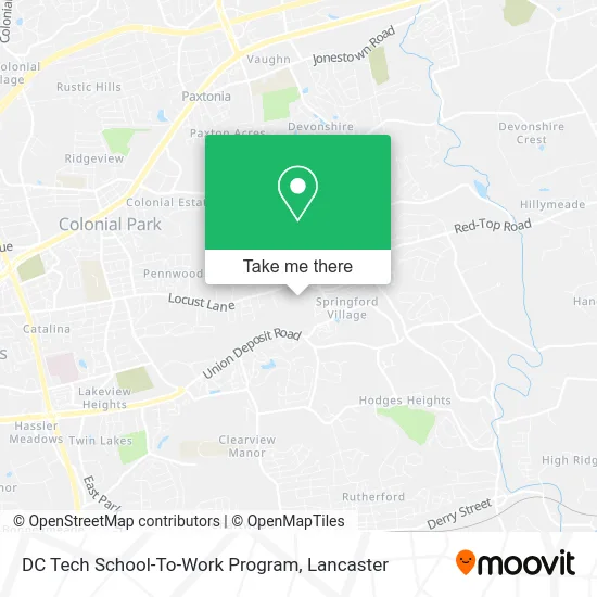 DC Tech School-To-Work Program map