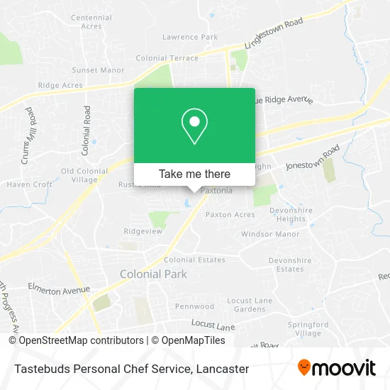 Tastebuds Personal Chef Service map