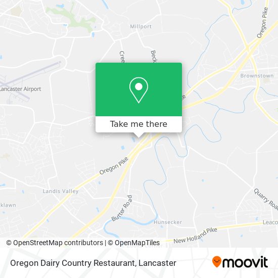 How to get to Oregon Dairy Country Restaurant in Lititz by Bus?