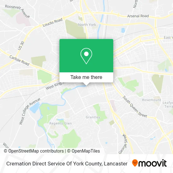 Cremation Direct Service Of York County map