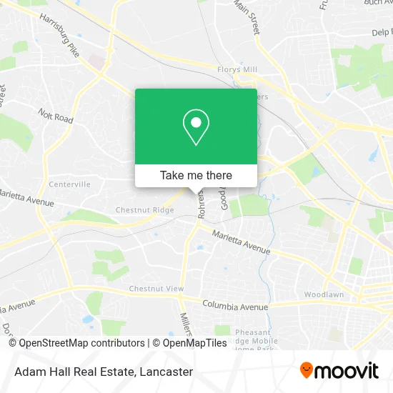 Adam Hall Real Estate map