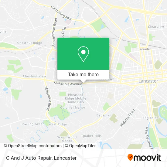 C And J Auto Repair map