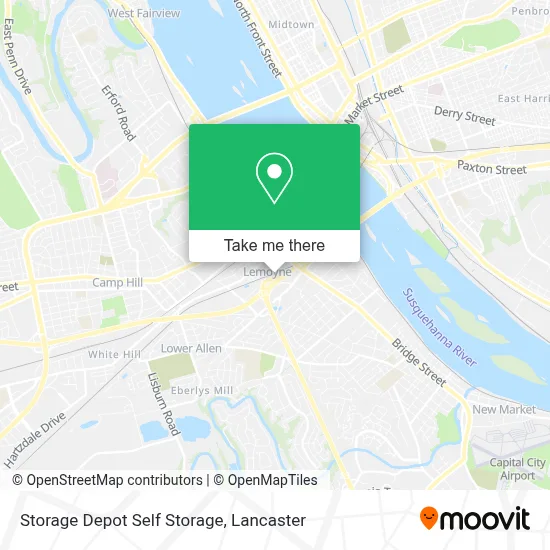 Storage Depot Self Storage map