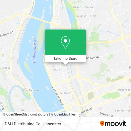 D&H Distributing Co. map
