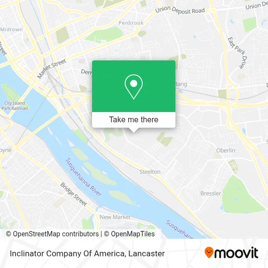 Inclinator Company Of America map
