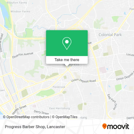 Progress Barber Shop map