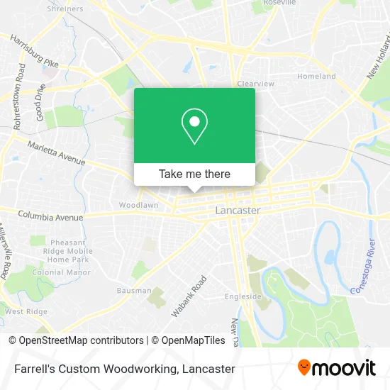 Farrell's Custom Woodworking map