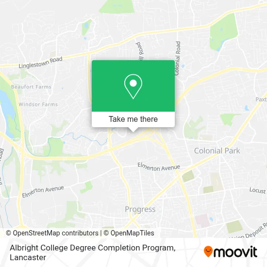 Albright College Degree Completion Program map