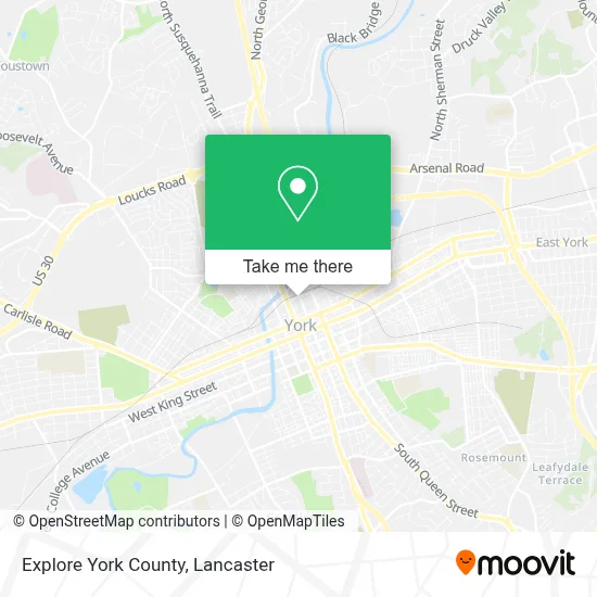 Explore York County map