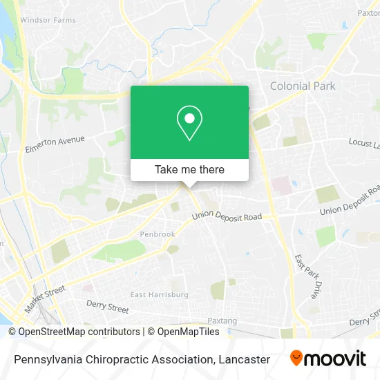 Pennsylvania Chiropractic Association map