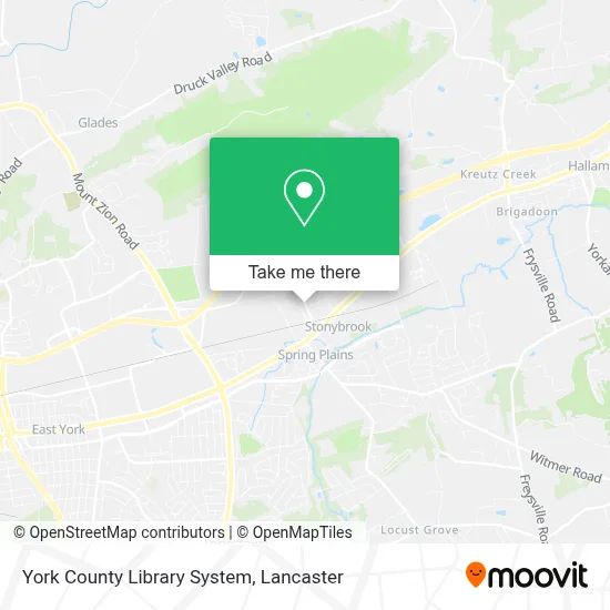 York County Library System map