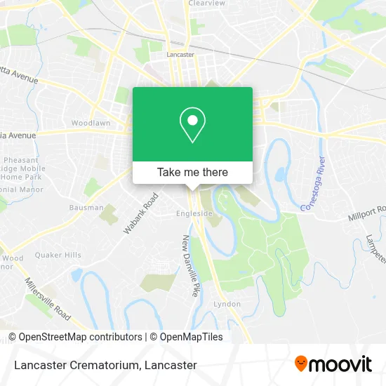 Lancaster Crematorium map