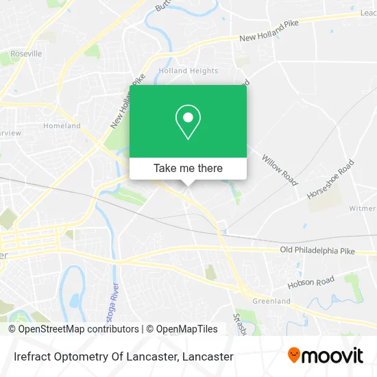 Irefract Optometry Of Lancaster map