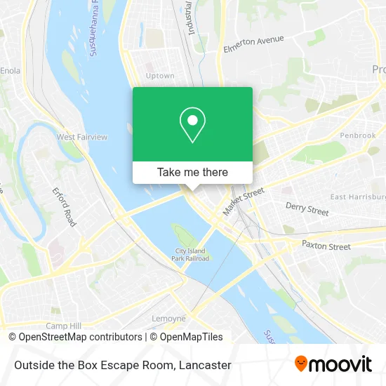 Outside the Box Escape Room map