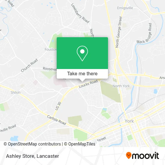 Ashley Store map