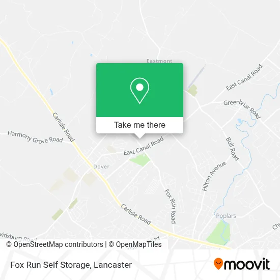 Fox Run Self Storage map