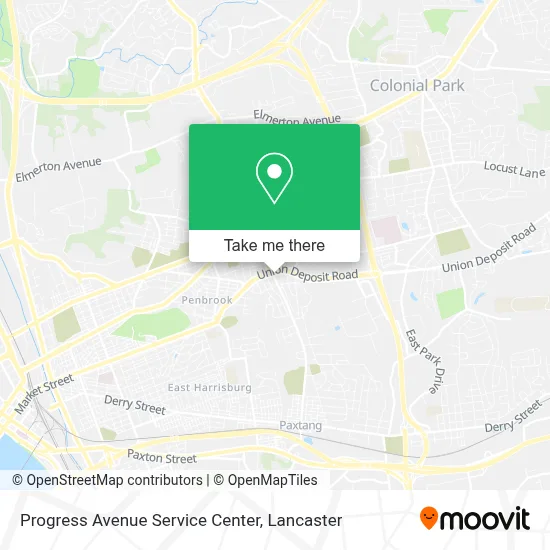 Progress Avenue Service Center map
