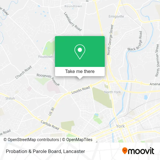 Probation & Parole Board map