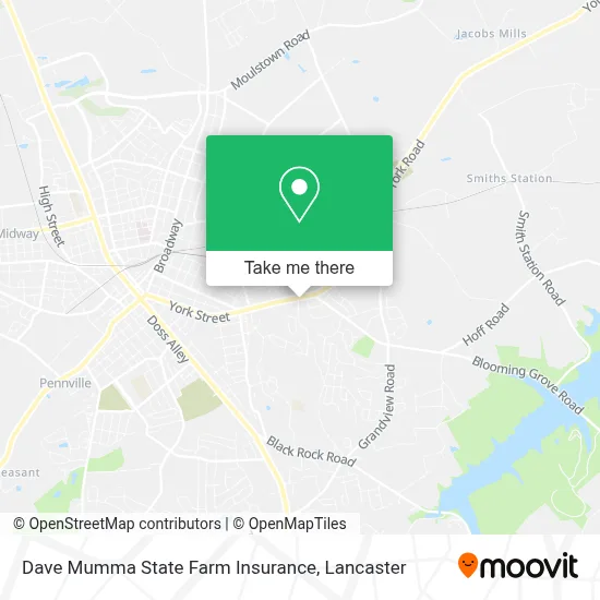 Dave Mumma State Farm Insurance map