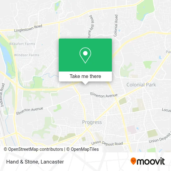 Hand & Stone map