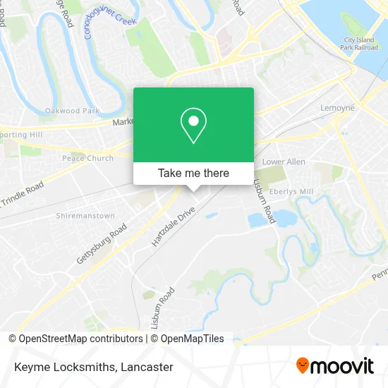 Keyme Locksmiths map