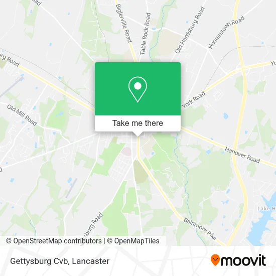 Gettysburg Cvb map