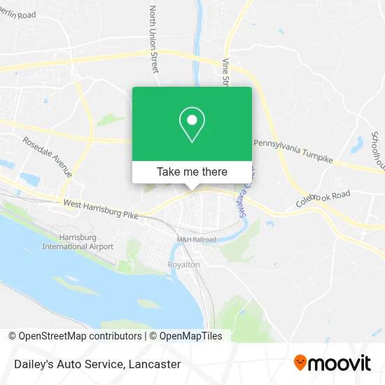 Dailey's Auto Service map
