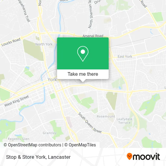 Stop & Store York map