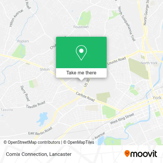 Comix Connection map