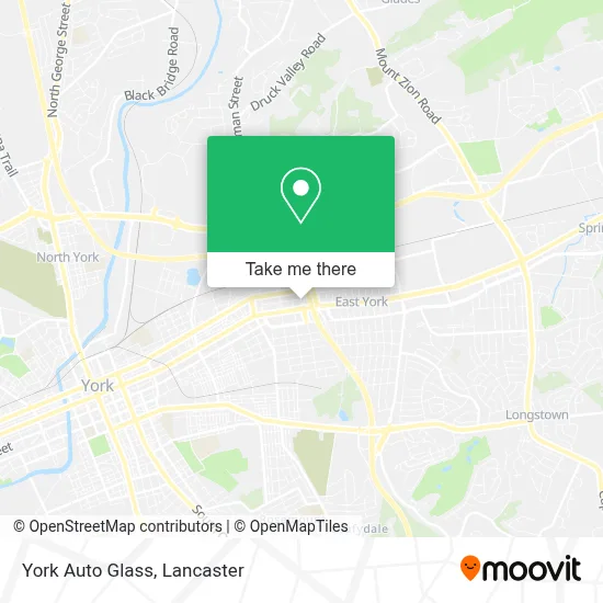 York Auto Glass map