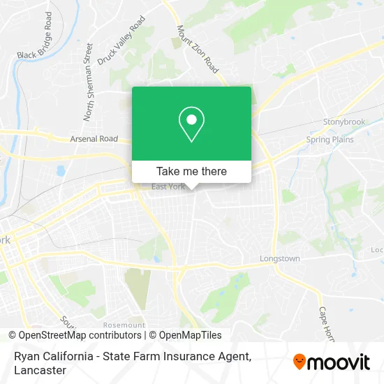 Ryan California - State Farm Insurance Agent map