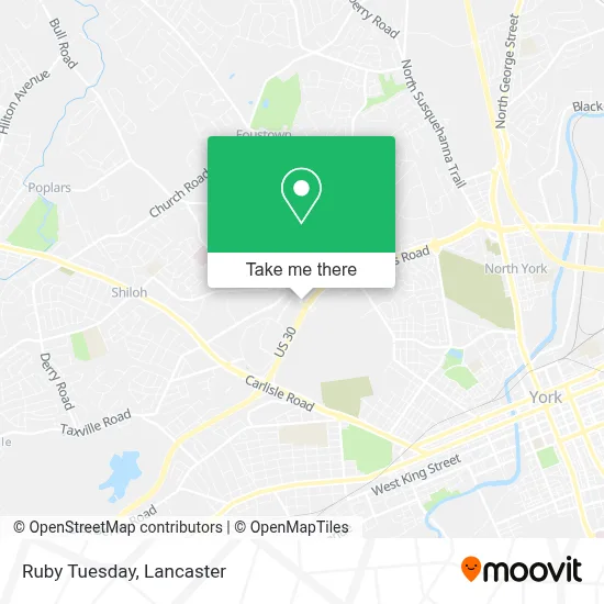 Ruby Tuesday map