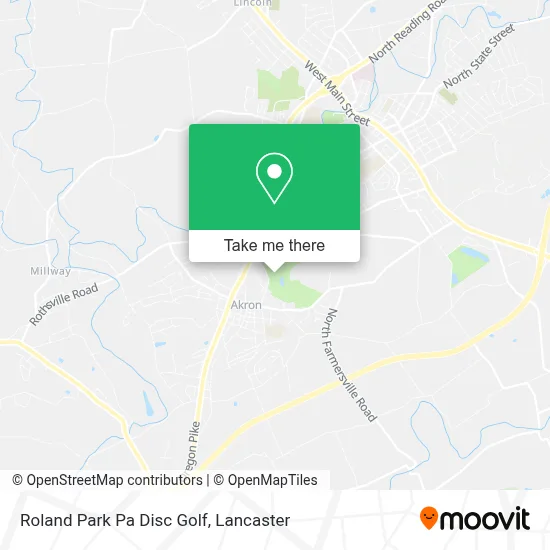 Roland Park Pa Disc Golf map