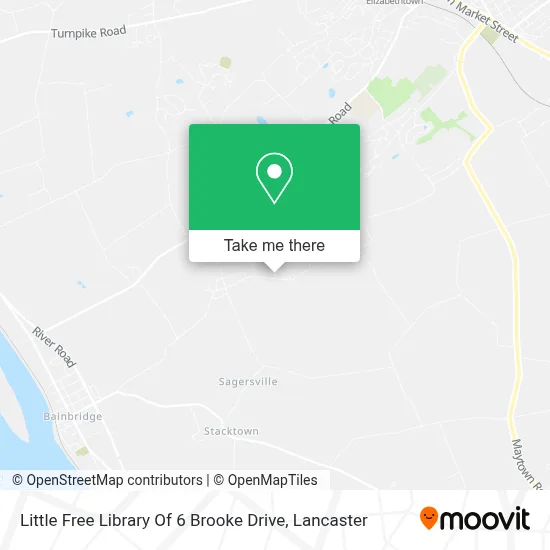Little Free Library Of 6 Brooke Drive map